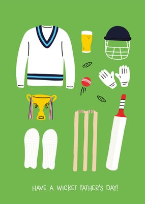 Scribbler Have A Wicket Father’s Day Illustrated Cricket Father’s Day Card