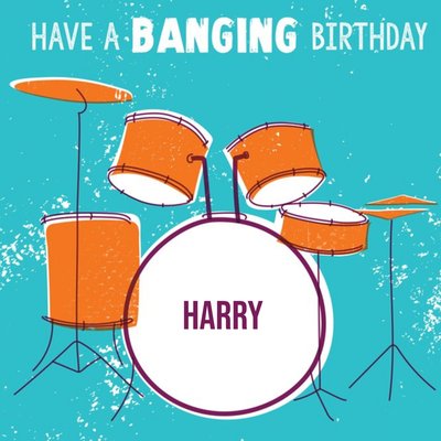 Drums Birthday Card