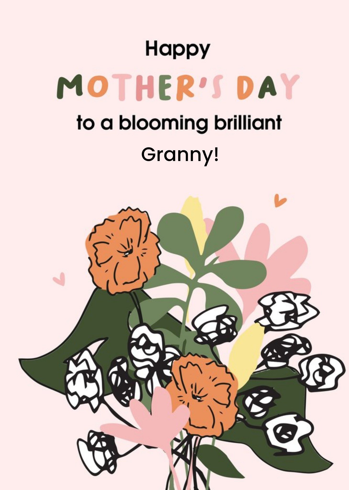 Moonpig Bloom Free Sian Roberts Floral Pink Mother's Day Card