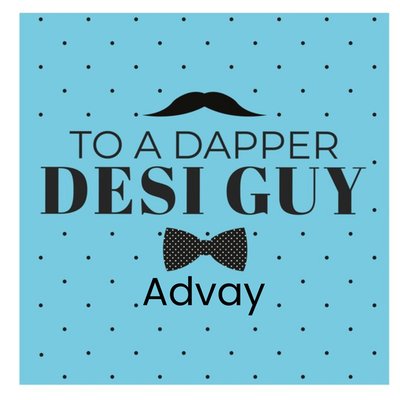 Dapper Desi Guy Valentine's Day Card