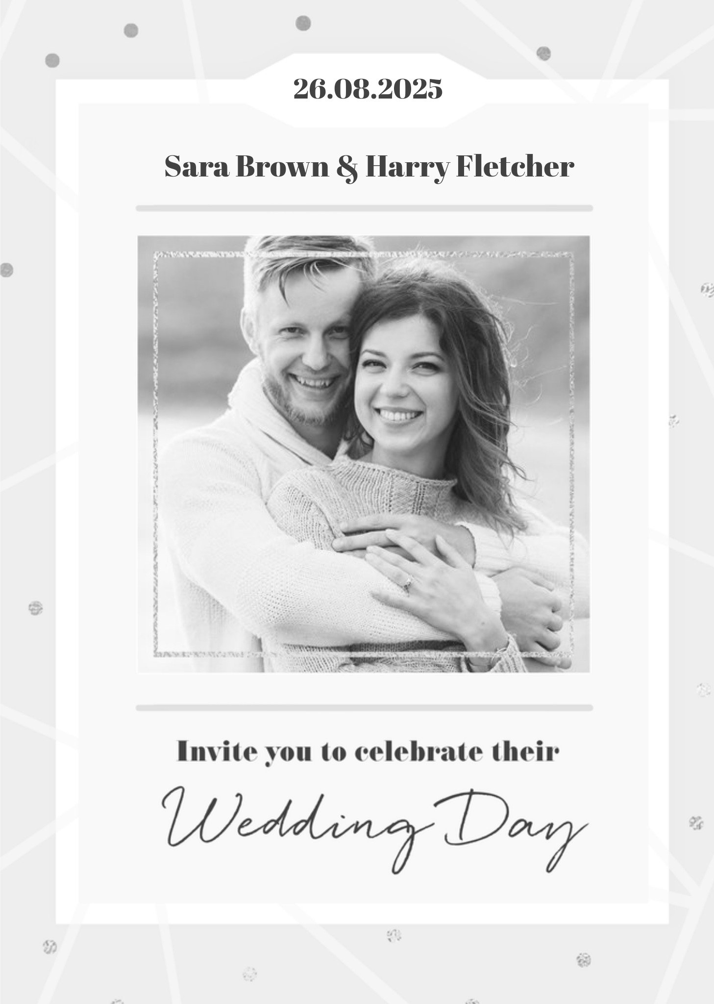 Moonpig Wedding Invitation Photo Upload Card
