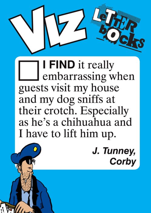 Viz Letterbocks I Find It Really Embarrassing When… Card