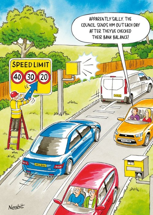 Funny Side Of Life Speed Limit Card