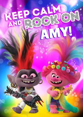 Trolls World Tour Rock On Birthday Card