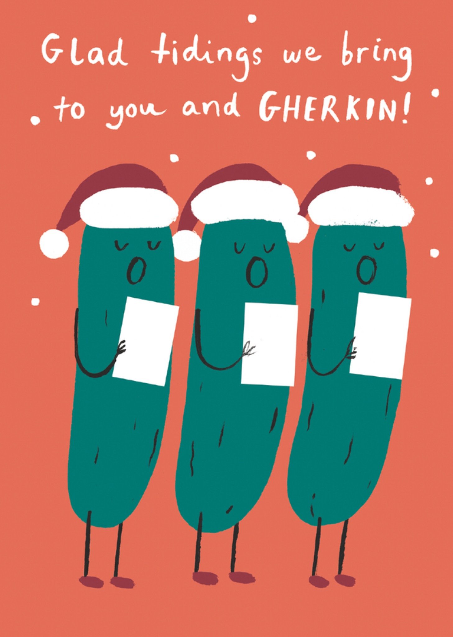 Moonpig Glad Tidings We Bring To You And Gherkin Christmas Card