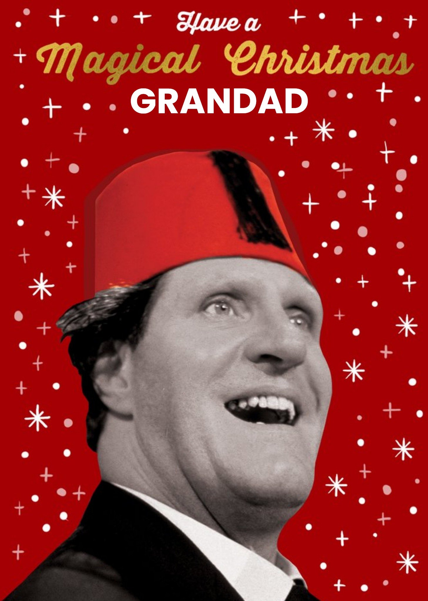 Moonpig Tommy Cooper Magical Christmas Grandad Card