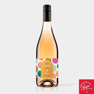 Virgin Wines Thank You Teacher Personalised Rose Wine 75cl