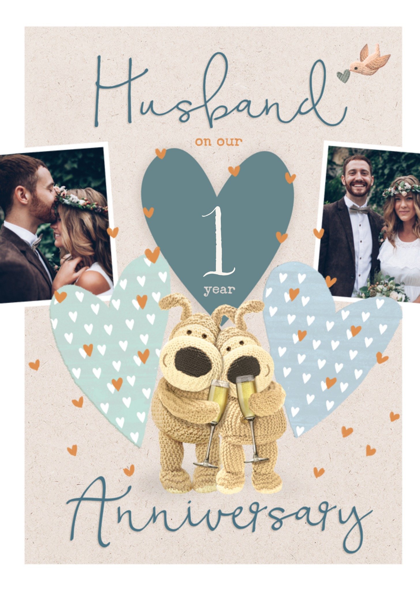 Boofle Husband Photo Upload Anniversary Card