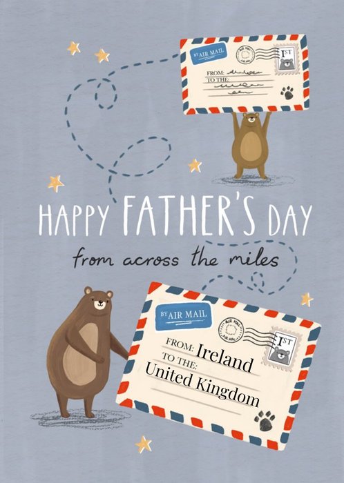 Across The Miles Father's Day Card