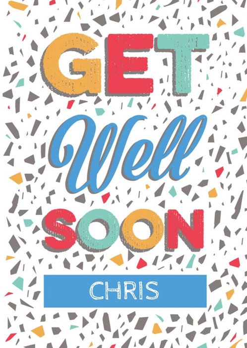 Dalia Clark design Bright, Simple Typographic Get Well Card