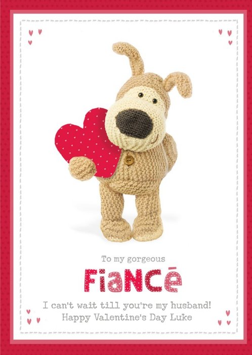 Cute Boofle To my Gorgeous Fiance Valentine's Day Card