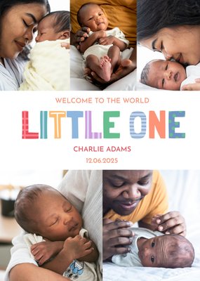 Welcome To The World Little One Photo Upload Card