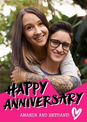 Anniversary Photo upload card - Happy Anniversary