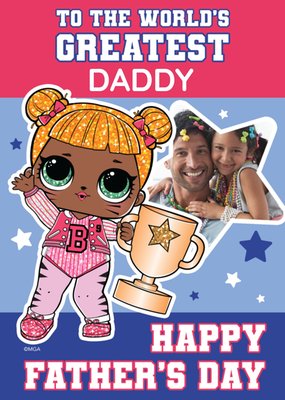 LOL Surprise Baseball Greatest Daddy Photo Upload Father's Day Card