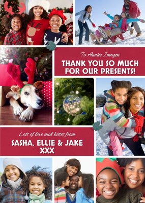 Multiple Photo Upload Thank You Christmas Card