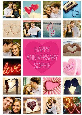 Happy Anniversary Card - Photo Upload Card