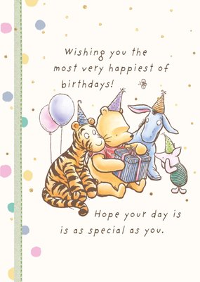 Special As You Disney Winnie The Pooh Illustrated Photo Upload Birthday Card