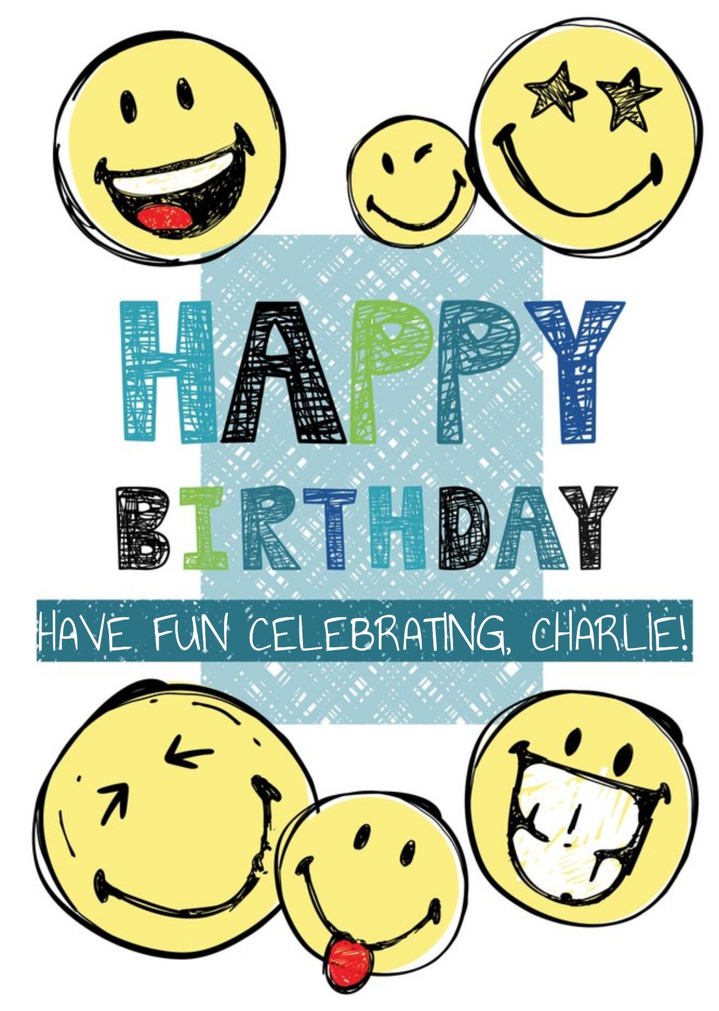 Moonpig Smiley World Happy Birthday Card