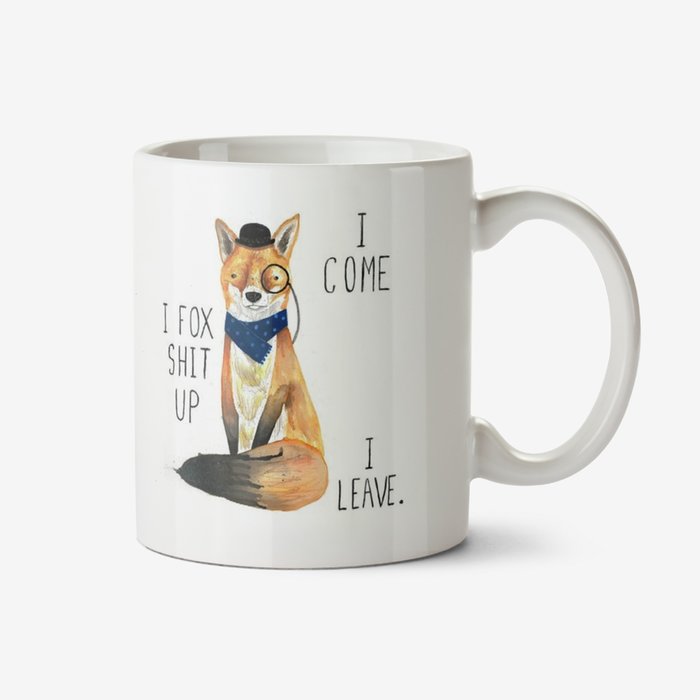 Jolly Awesome I come I fox shit up I leave mug