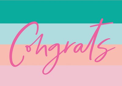 Congrats Stripy Card