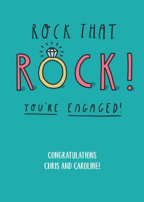 Rock That Rock Engagement Personalised Card