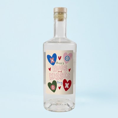 Personalised Hugs & Kisses Gin 70cl