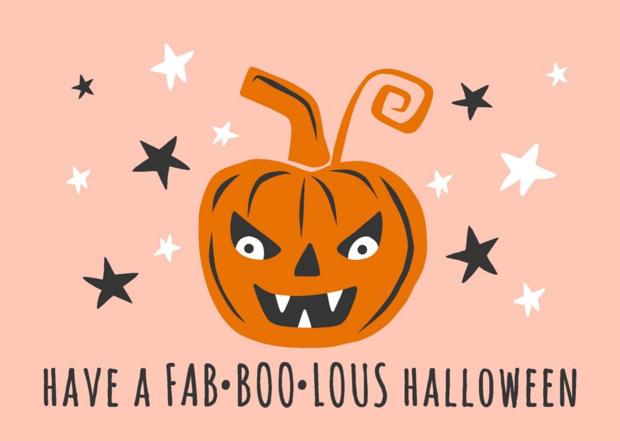 Moonpig Fab Boo Lous Pumpkin Halloween Card