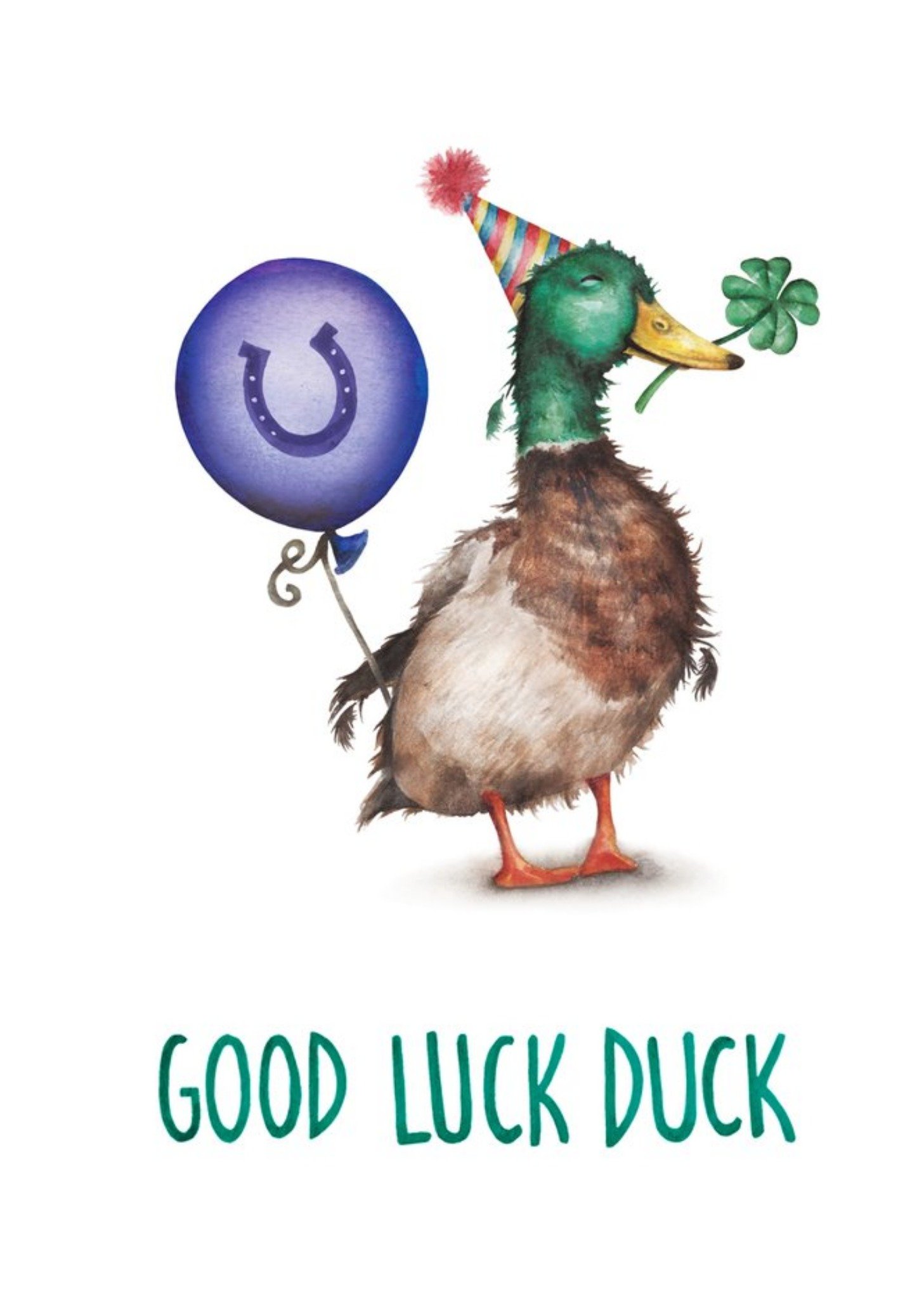 Moonpig Citrus Bunn Cute Pun Funny Duck Mallard Good Luck Card