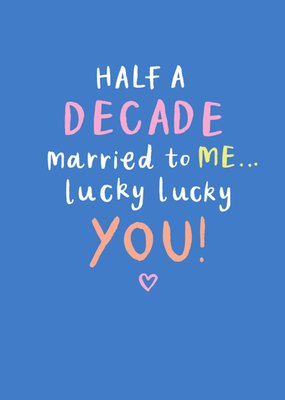 Half A Decade Anniversary Card
