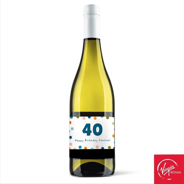 Personalised Virgin Wines Happy Birthday Chablis 75cl