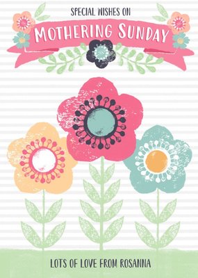 Special Wishes On MoThering Sunday Personalised Mother's Day Card