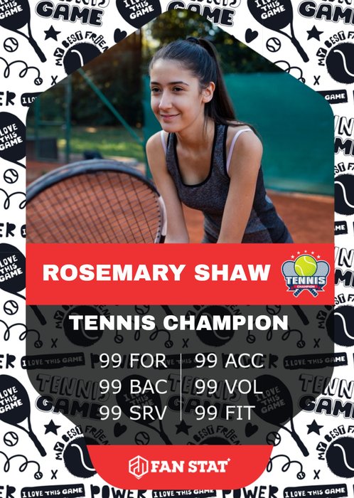 Fan Stat Tennis Champion Photo Upload Birthday Card