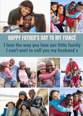 Modern Fiancé Photo Upload Father's Day Card