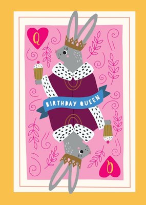 Birthday Queen Rabbit Card