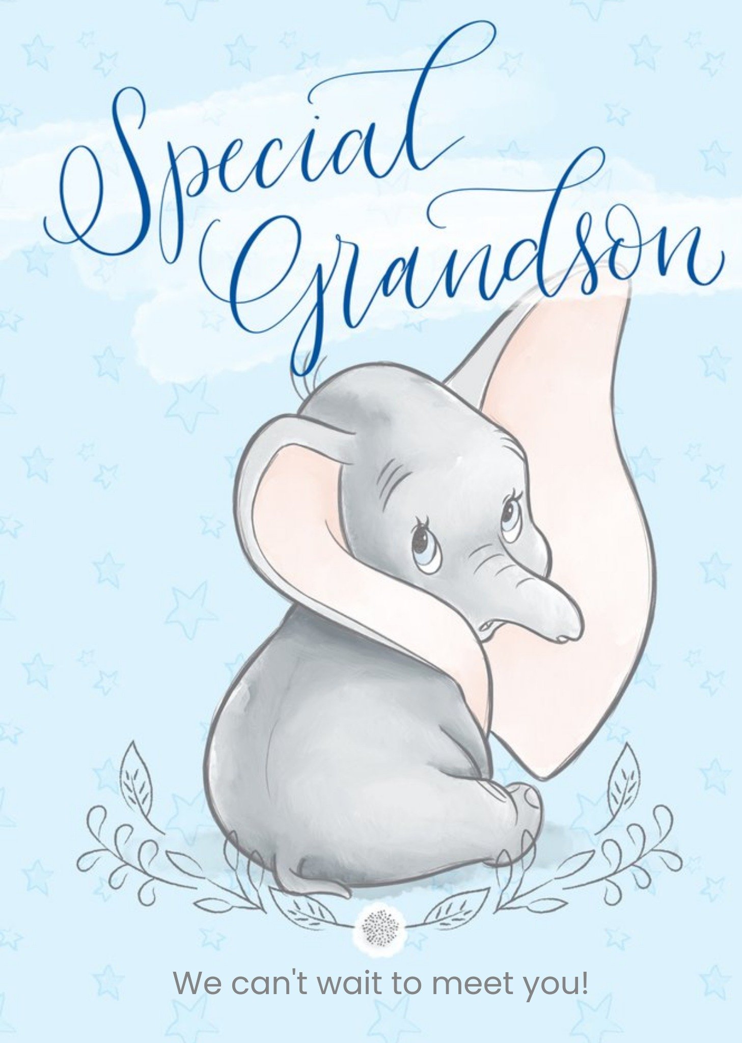 Disney Dumbo - Cute Grandson New Baby Card