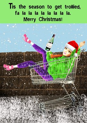 Funny Tis The Season To Get Trollied Card