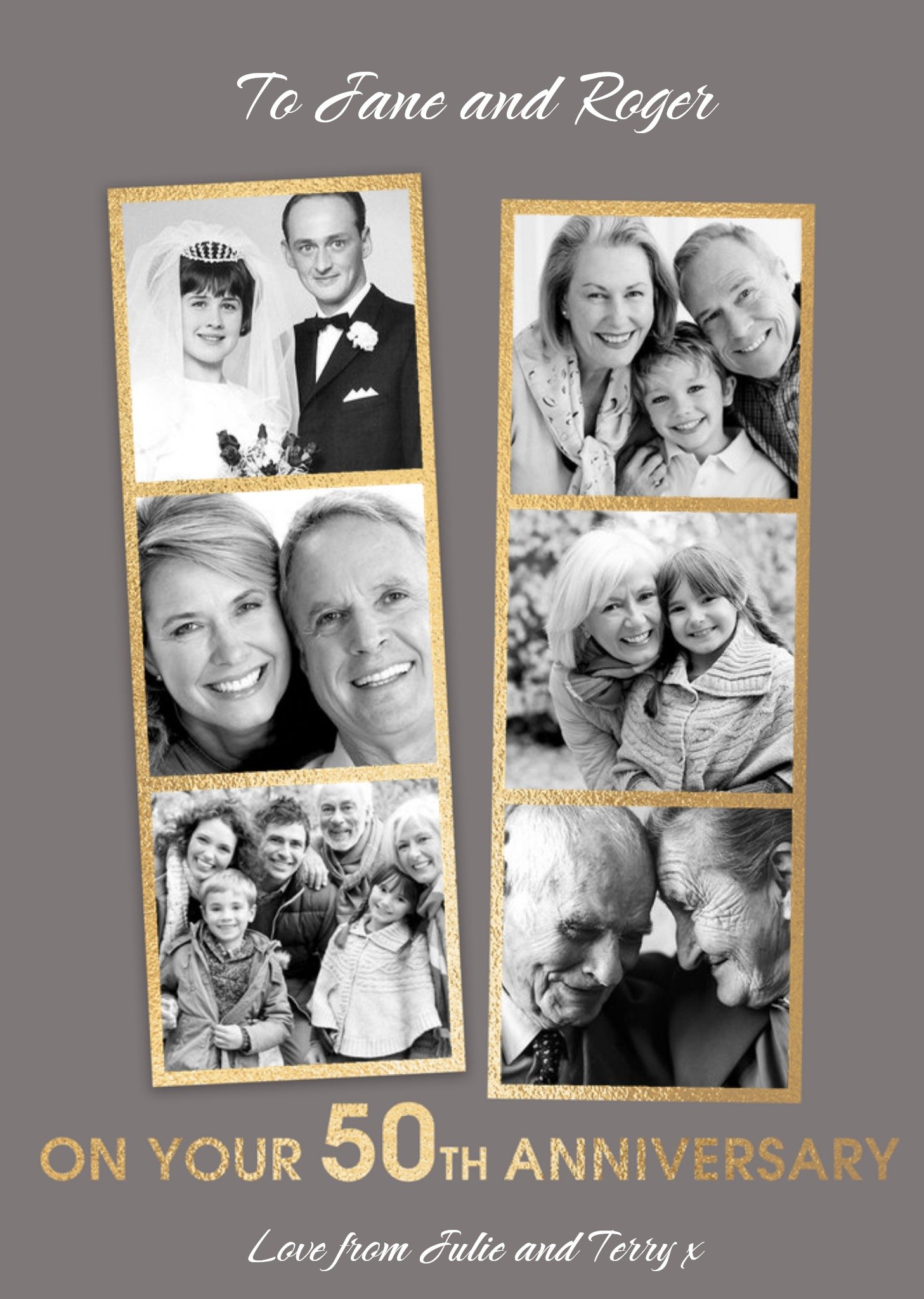 Moonpig On Your 50th Anniversary Photo Upload Card