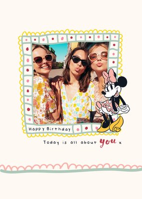 Disney Mickey And Friends Today Is All About You Photo Upload Birthday Card