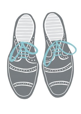 Grey and Blue Shoes Card