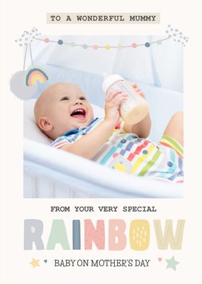 Rainbow Baby Photo Upload Mother's Day Card