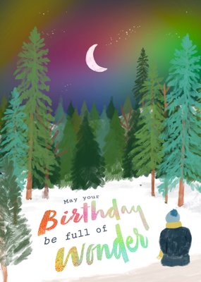 May Your Birthday Be Full Of Wonder Illustrated Birthday Card