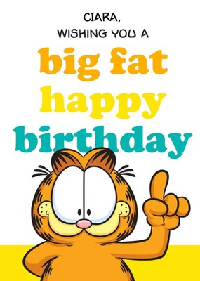 Garfield Big Fat Happy Birthday Card