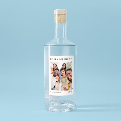 Personalised Photo Happy Birthday Vodka 