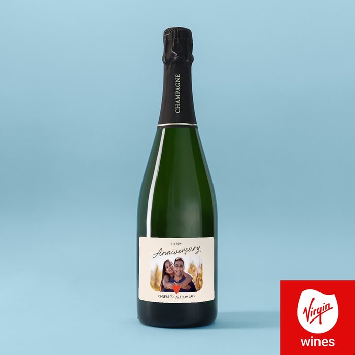 Personalised Happy Anniversary Champagne 75cl