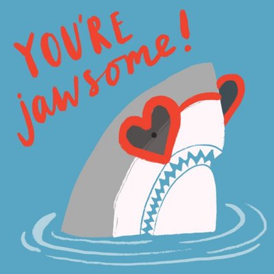 Katy Welsh Illustrated Artistic Pun Valentine's Day Australia Shark Card