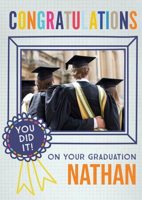 Graduation Card - Congratulations - Photo Upload