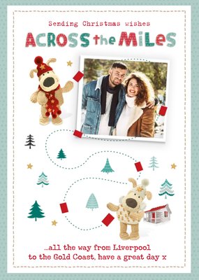 Boofle Photo upload Christmas Postcard Sending Christmas Wishings Across the Miles