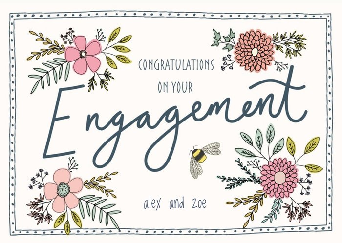 Personalised Congratulations On Your Engagement Card