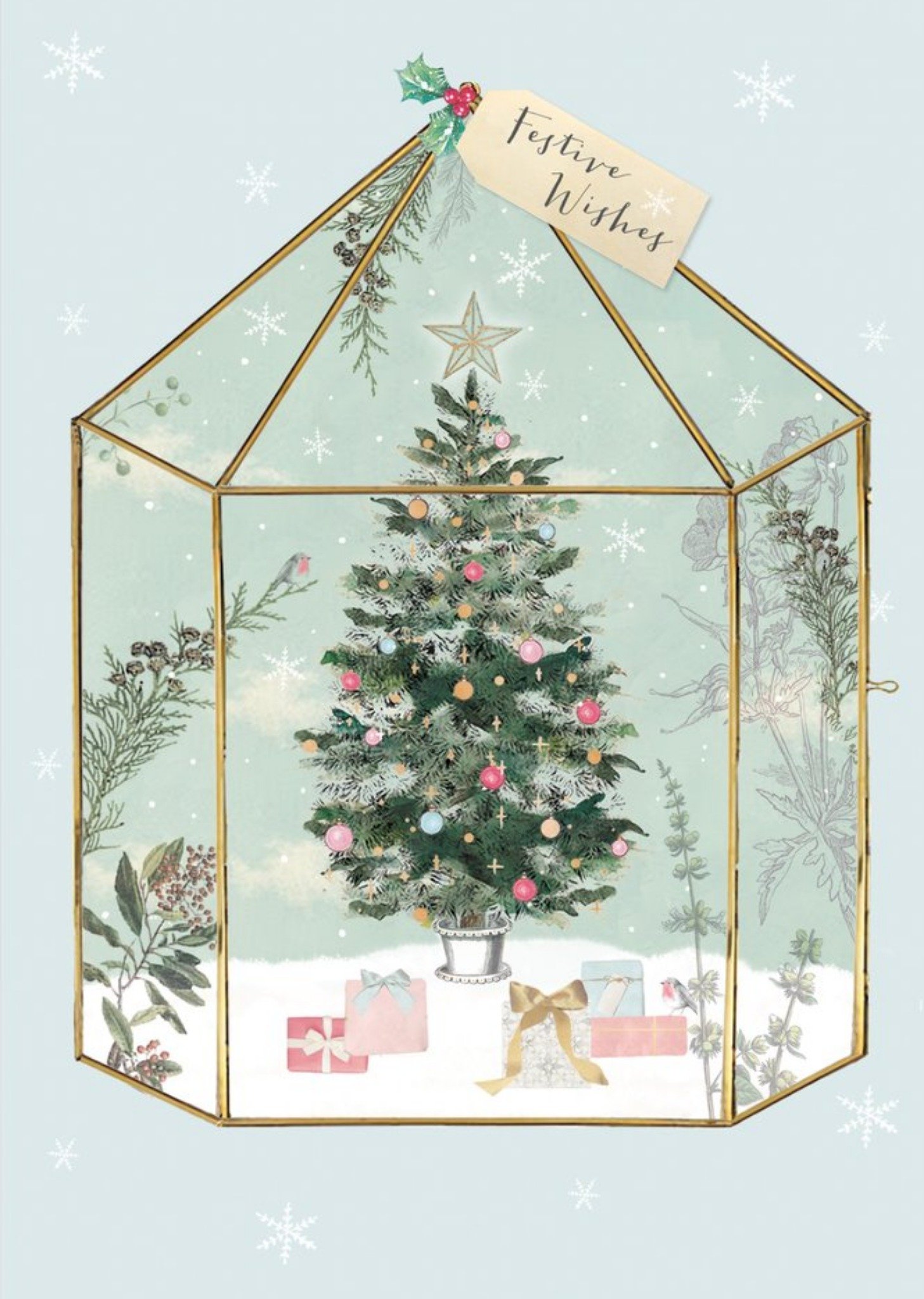 Moonpig Ukg Floral Terrarium Tree Christmas Card