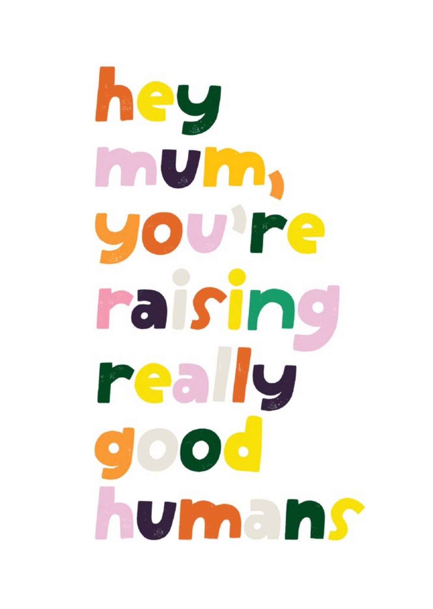 Moonpig Kate Smith Simple Typographic Mother's Day Card